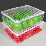 2'li Derin Mikrodalga Uyumlu Erzak Gıda Saklama Kabı - Şeffaf Kapak Düzenleyici Organizer Set 5300ML