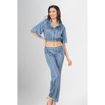 2'li Desenli Saten Pijama Takımı - Görsel - XL