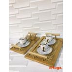 \2"\'li Doğal Bambu Hazeran Tepsi, Sunum Tepsisi, Servis Tepsisi, Kahve Sunum , Çay Tepsisi\