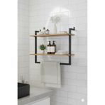 2'li Duvara monte Banyo Rafları (Çam)