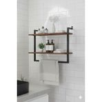 2'li Duvara monte Banyo Rafları (Ceviz)