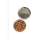 2'li Gri Paslanmaz Çelik Delikli Pizza ve Lahmacun Pide Tepsisi 36CM - Seçenek 1 - Antrasit