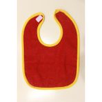 2'Li Havlu Bebek Mama Önlüğü Sıvı Geçirmez %100 Pamuk 25×40 Cm - Kırmızı - 0 - 3 Yaş