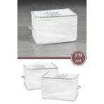 2’Li İpli Kazak Hurcu Set, Yatak Baza Kanepe Altı Kıyafet Çamaşır Eşarp Düzenleyici (30X20cm) 2 Adet
