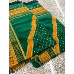 2'li Kadife Şipinger, 70x110 Boyutlarında, Farklı Renklerde Seccadeler, 380-400 Gr Ağırlık (Yeşil)