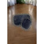 2li kırem +6 renk banyo paspası post pelüş kaymaz halı ponpon saçaklı 60x100+50x60 tjgy7hj