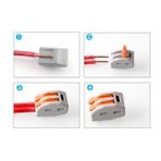 2li Kolay Kablo Tel Birleştirici Konnektör Vidasız Klemens 250V 32A 1mm/4mm Elektrik Kablo Bağlantı