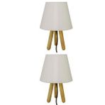 2'li Krem Tripod Abajur