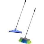 2li Metal Saplı 40cm Çekpas Paspas Oto Yer Fırçası Süpürge Takımı