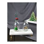 2'li Mini Yılbaşı Aksesuarlı Küçük Vazo 9 Cm New Year 100 Ml Yeni Yıl Çam Ağacı Şeker Kamışlı Obje