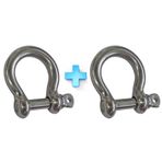 2'li Omega Zincir Kilidi. 10mm. Paslanmaz Krom