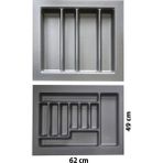 2'li Organize Set, 62X49 Cm, Kepçelik ve Kaşıklık, Kesilebilir, Çeyiz Için - Antrasit - Seçenek 1