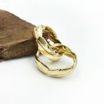 2'li Örgü Desenli Gold Kıkırdak Küpe