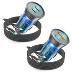 2'li Paket 90W USB C Süper Hızlı Araç Şarj Cihazı, Çift Bağlantı Noktalı [PD/PPS 45W & QC 45W] Samsung Galaxy S25 Ultra/S25+/S24 Ultra/S23+/S22 için Araç Çakmak USB Şarj Cihazı Adaper,Not 20/10+,Tab