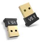 2'li paket Bluetooth adaptörü, PC için, Wansurs USB Bluetooth adaptörü 5.1 EDR, Bluetooth Dongle kablosuz Bluetooth alıcısı, masaüstü, dizüstü bilgisayar, hoparlör, fare, klavye, kulaklık desteği,