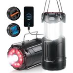 2'li paket katlanabilir LED kamp feneri, Consciot USB C şarj edilebilir ve pille çalışan 2'si 1 arada acil durum lambası, el feneri ve manyetik tabanlı, elektrik kesintileri kasırga malzemeleri,