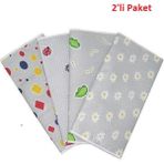 2li Paket Mandaş Lüx Süngerli Ütü Masası Kılıfı Örtüsü Bezi (140X52) - 140 x 52