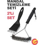 2'li Paket Mangal Barbekü Temizleyici, Metal Barbekü Izgara Temizleme Fırçası ve Kazıyıcı