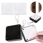 2'li Paket Otomatik Kapı Kapatıcısı, Sensörlü, Punch- Otomatik Sensör Kapı Kapatıcısı, Çekme İpli, Tüm Alüminyum Alaşım Türleri için Kordonlu Kapı Kapatıcısı