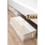 2'li Pencereli Baza Altı Düzenleyici Hurç, Çok Renkli, 70X32X20 - Açık Bej - Seçenek 1