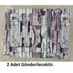2Li Polo Life Savan 4M2 Pamuklu Lastiksiz Halı Örtüsü (170X245)-Taş Desen Pudra