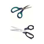 2li Set 21-23 Cm Paslanmaz Çelik Kumaş Karton Kağıt Kesme Kesim Keskin Terzi Makası