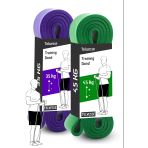 2Li Set 35+45 Kg Direnç Bandı Seti Kas Geliştirme Lastiği Fitness Pilates Cross Training Bant