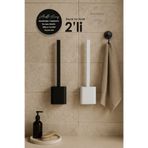 2li Set Beyaz Ve Siyah Renk Silikon Tuvalet Fırçası Set Bükülebilir Pratik Silikon Wc Klozet Fırçası