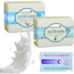2'Li Set Doğal Keçi Sütü Sabunu Eşek Sütü Sabunu