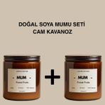 2'li Set Doğal Orman Meyveli Kokulu Soya Mumu – 200G Cam Kavanoz, - 1 Adet