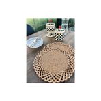 2'li Set Hasır Görünümlü Amerikan Servis-Leke Tutmaz Natural 33 cm - Bej - 33 x 33