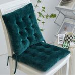 2'li Set Kadife Sandalye Minderi 40 x 40 cm Kravatlı Koltuk Minderleri Düz Renk Sandalye Pedleri Yumuşak PP Pamuk Yer Minderleri Yemek Sandalyesi Pedleri (Kahverengi 2 Adet* 40 * 40 * 7 cm)