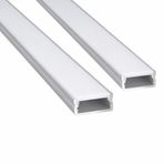 2’Li Set Led Kanal Profil Alüminyum 13X6mm 2 Metre Sıva Üstü İnce Kasa Opak Pleksi Difüzörlü Lineer Led Kanal 2128