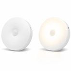 2’li Set Sensörlü LED Kabin Işığı Gece Lambası | 1,5W | 4000K Doğal Beyaz | 150 Lümen | USB Şarjlı | Manyetik & Bantlı | Mutfak Dolabı, Merdiven, Gardırop Aydınlatma Karanlıkta Harekete Duyarlı