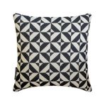 2'li set Siyah Beyaz Dekoratif Yastık kılıfları 35x35 cm | Modern Pamuk Yastık Örtüsü Geometrik | Minimalist Tek Renkli Kanepe, Kanepe ve Yatak için Yastık Kılıfları/Modern Ev Dekoru - Mono Illusion