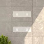2'Li Set Siyah Yapışkanlı Banyo Duş Rafı - 27X12 Cm Matkapsız Montaj Şampuanlık Mutfak Baharatlık Organizeri
