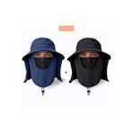 2'li Set UV Korumalı Sök Tak Maskeli Unisex Enseli Yazlık Güneş Şapkası Outdoor Balıkçı Tarla