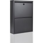 2'li Siyah Metal Ayakkabılık ( Kilitli)