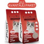 2'li Topaklanan Doğal Bentonit Kedi Kumu 10 Lt.