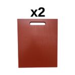 2'li Türkay 32.5X26.5X1 cm Saplı Polietilen Kesme Tahtası Kesim Levhası 1138 - Kırmızı