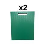 2'li Türkay 32.5X26.5X1 cm Saplı Polietilen Kesme Tahtası Kesim Levhası 1138 - Yeşil