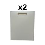 2'li Türkay 32.5X26.5X2 cm Saplı Polietilen Kesme Tahtası Kesim Levhası 1145 - Beyaz