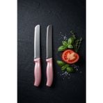 2'li Ultra Keskin Tırtıklı Bıçak Seti, Pembe 22 Cm %100 Garantili Paslanmaz Çelik