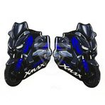 2'Li Xmax 3D Damla Sticker Mavi