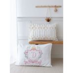 2'li Yastık Kılıfı (35x45) Pink Royal Series - D Harfi