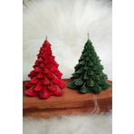 2'li Yeni Yıl ( Noel - Yılbaşı ) Konseptli Çam Ağacı Mum