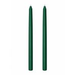 2’li Yeşil Şamdan Mum Seti 25 cm – Dekoratif İnce Şamdan Mum, Kokusuz Parafin Wax,%100 Pamuk Fitil, El Döküm, Uzun Süre Yanma (~10 Saat), Şık Sofra, Davet, Nişan, Düğün ve Ev Dekorasyonu İçin Zarif