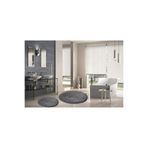 2li Yuvarlak Post Peluş Banyo Paspası Tak Kaymaz Taban Klozet Antrasit 100x100 60x60 ELEGANS88