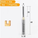 2Liyao 1 Adet 6.35X3X20 Arden Cnc Ağaç Işleme Aleti Tct Kırpma Düz Uçlu Freze Kesiciler Tungsten Çelik Yönlendirici Bit Mdf Kontrplak Sunta Yuvası Matkap (Yurt Dışından) - Milling Cutter