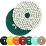 2Liyao 100 4 "elmas Parlatma Pedi Granit Mermer Için Esnek 1 Parça 100MM Beton Taş Cila Diski Islak Parlatma Taşlama Tekerleği (Yurt Dışından) - Renkli